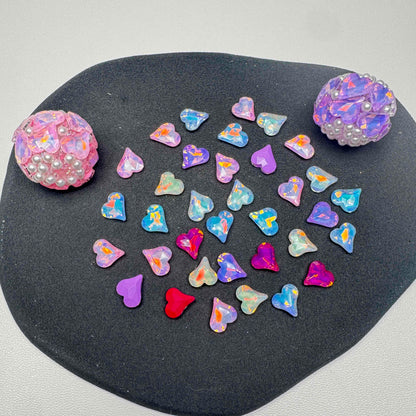[KM6939]- 8mm*9mm Moca Love Heart Rhinestones, Crystal Diamonds, Sharp Bottomed