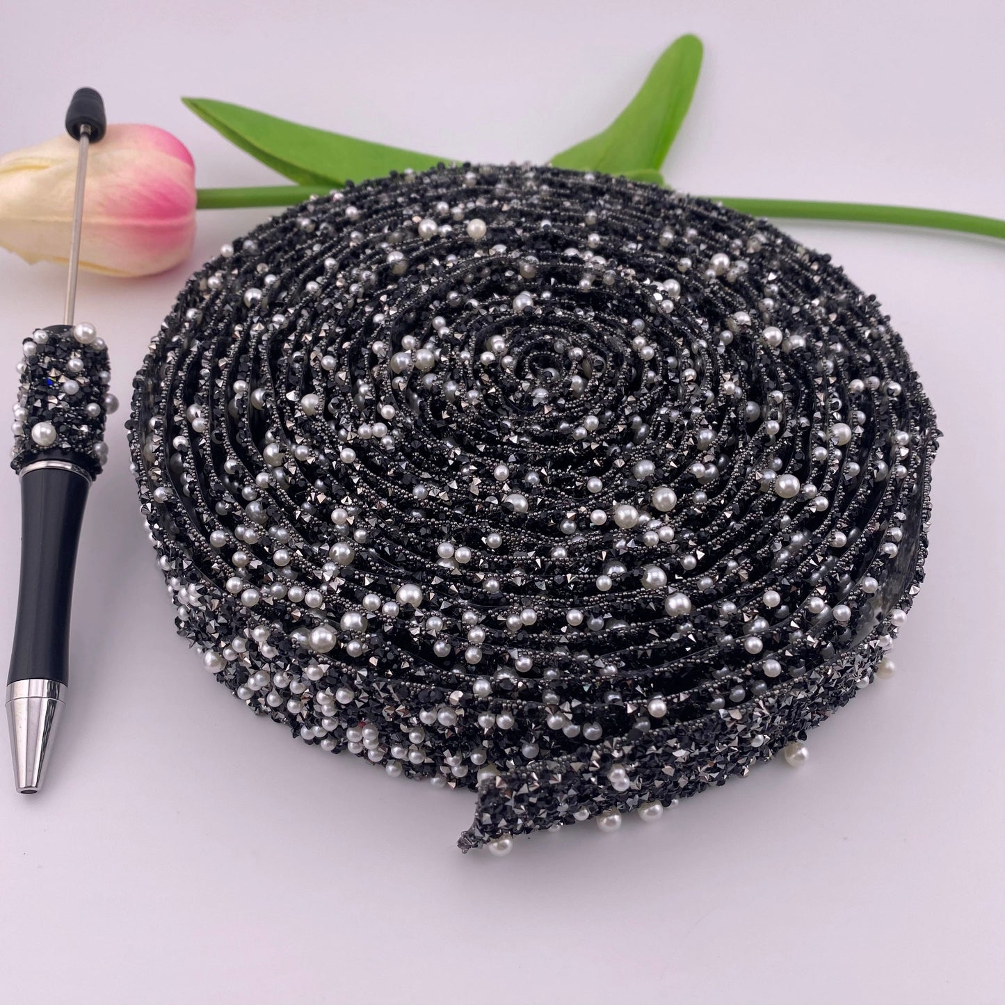 FS1636-2.7cm Width Diamonds with Pearl Pen Wraps