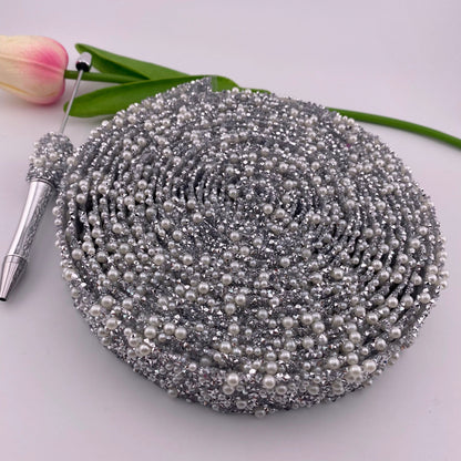 FS1636-2.7cm Width Diamonds with Pearl Pen Wraps