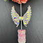 [KM4694]- 45*20mm Heart Angle Wings Alloy Metal Beads