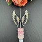 [KM4694]- 45*20mm Heart Angle Wings Alloy Metal Beads