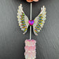 [KM4694]- 45*20mm Heart Angle Wings Alloy Metal Beads