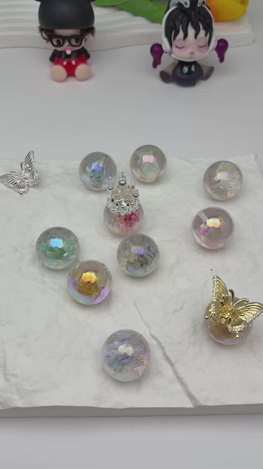 FS5453- 25mm New UV Half Hole Castle Beads For Pendent