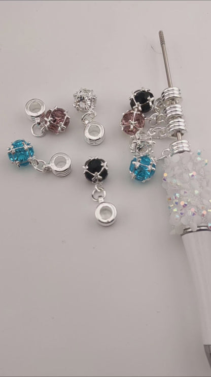 FS1093- 27Mm Round Crystal Spacers Charms Round Crystal Pendant Spacers