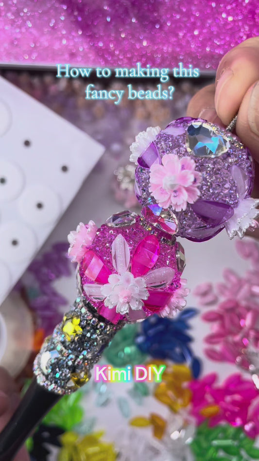 Video- [KM6984]- 28mm Horse Eyes Flower Petal Fancy Beads