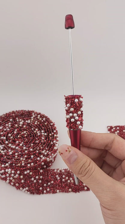 FS1636-2.7cm Width Diamonds with Pearl Pen Wraps