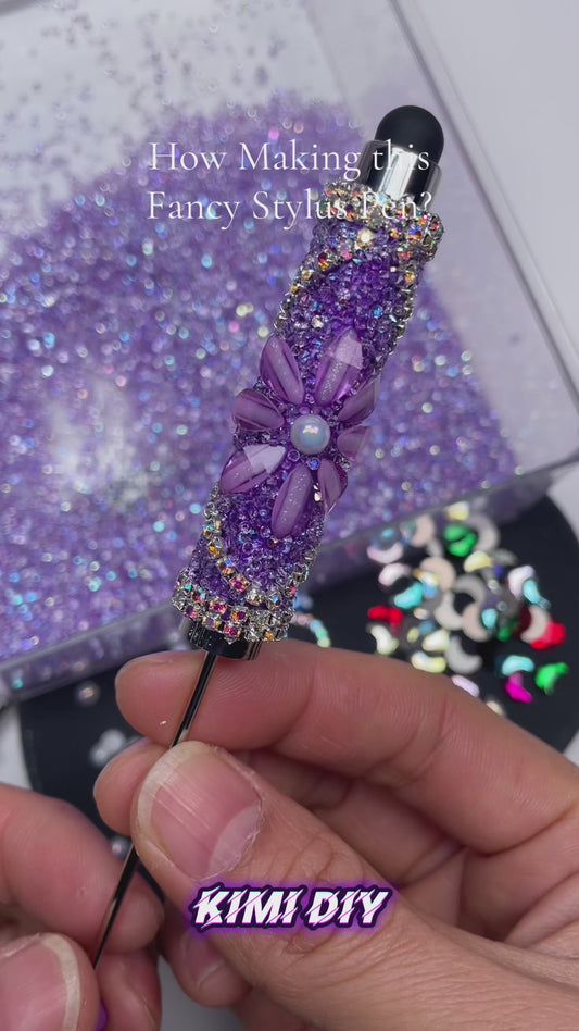 Video- [KM6879]-  Handmade Full-Diamonds Flower Beadable Fancy Stylus Pens, Touch Pens (Copy)