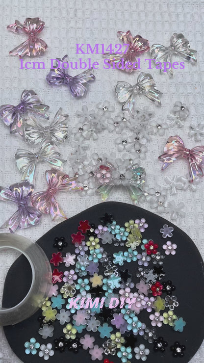 Video- [KM6872]- 33mm*37mm UV Bows Beads, With Five Daimonds Flowers, Mixed Color (The BOM See Description)