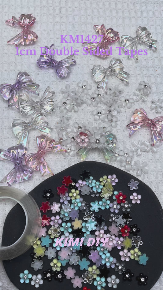 Video- [KM6872]- 33mm*37mm UV Bows Beads, With Five Daimonds Flowers, Mixed Color (The BOM See Description)