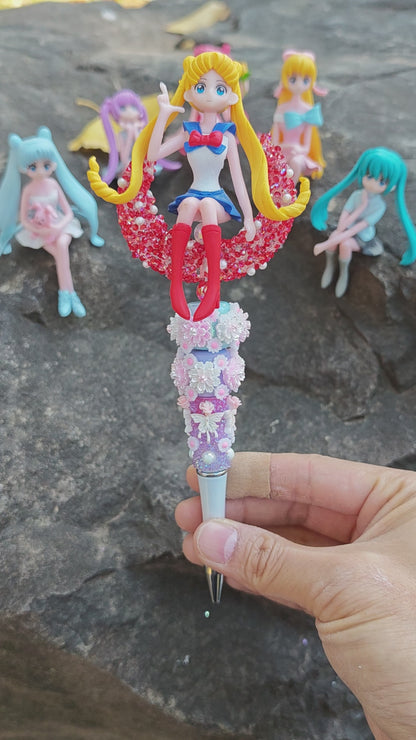 [KM0861]- 6 Pieces/Set Sailor Moon Pen Toppers