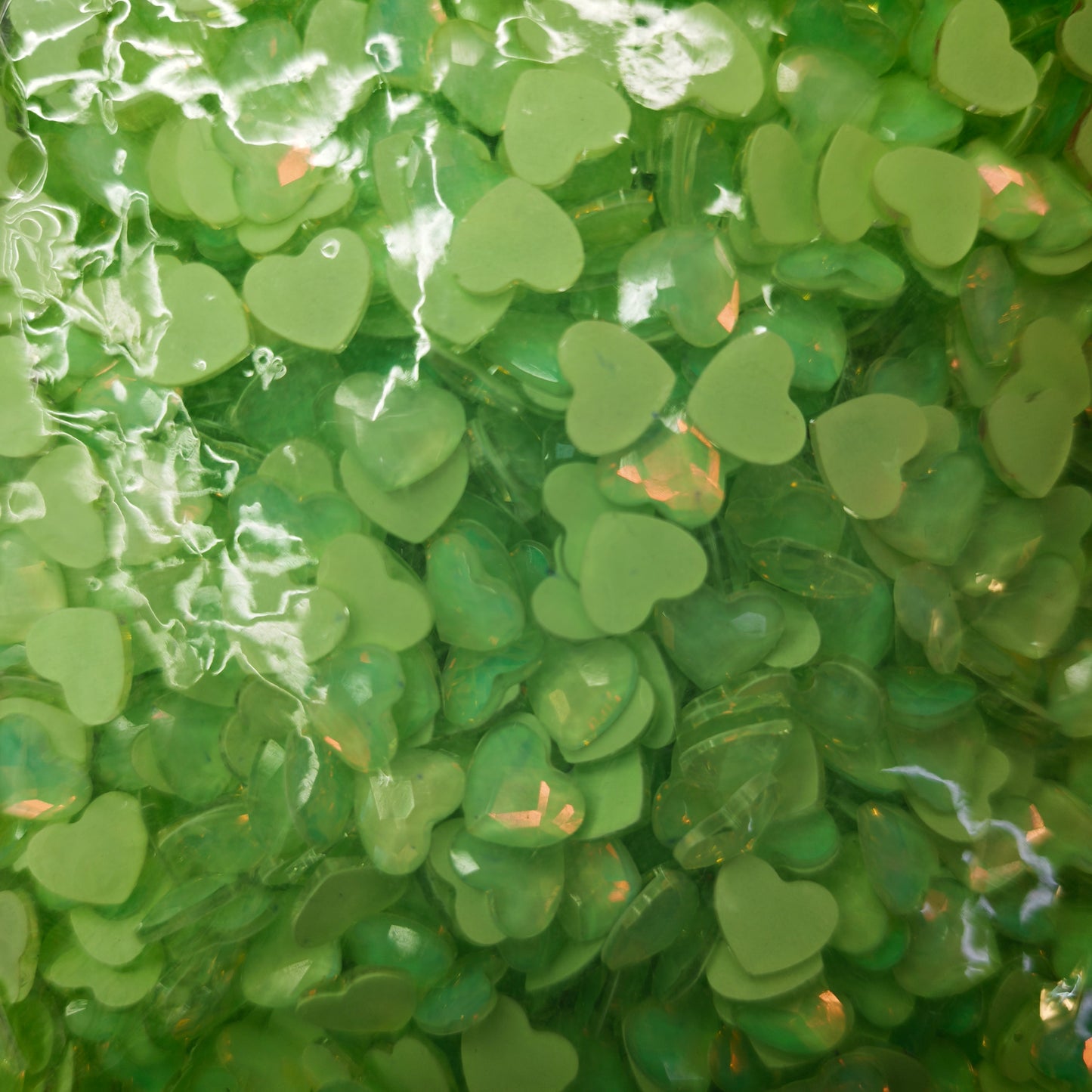 [KM6885]- 8.5mm*10mm Love Heart Crystal Diamonds, Flat Bottom