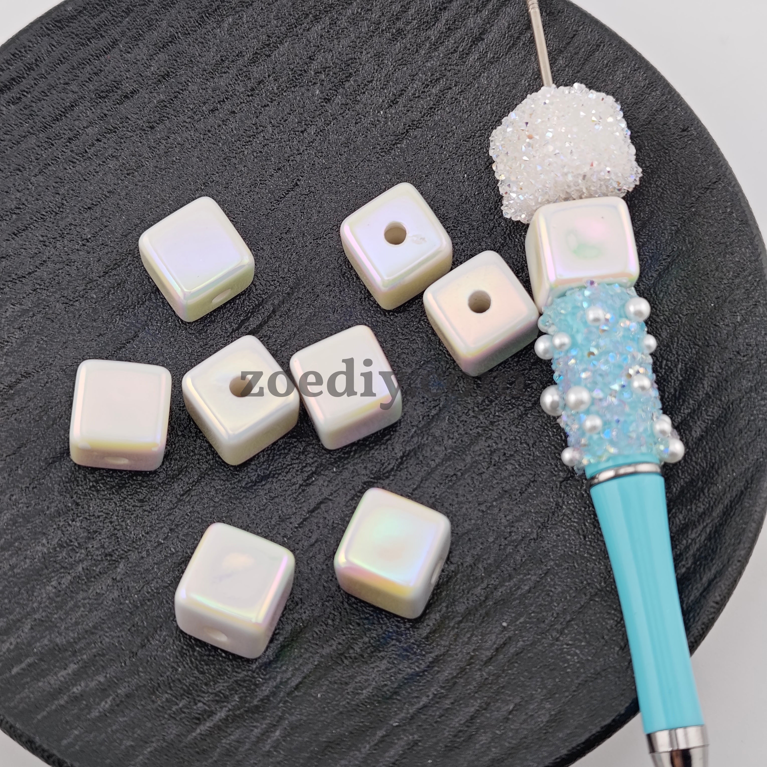 FS1597- 15mm UV Cubes Beads Fit for Pens