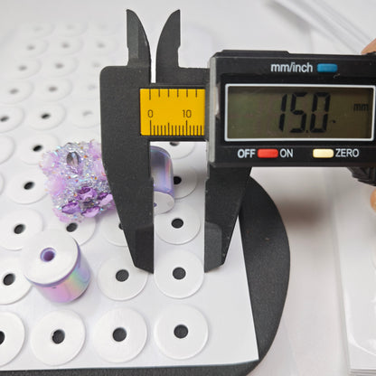 [KM6970]- 15mm円形、中央穴4mm、50個/シート、1.5cm円形両面テープ、プレカット円形リングステッカーテープ