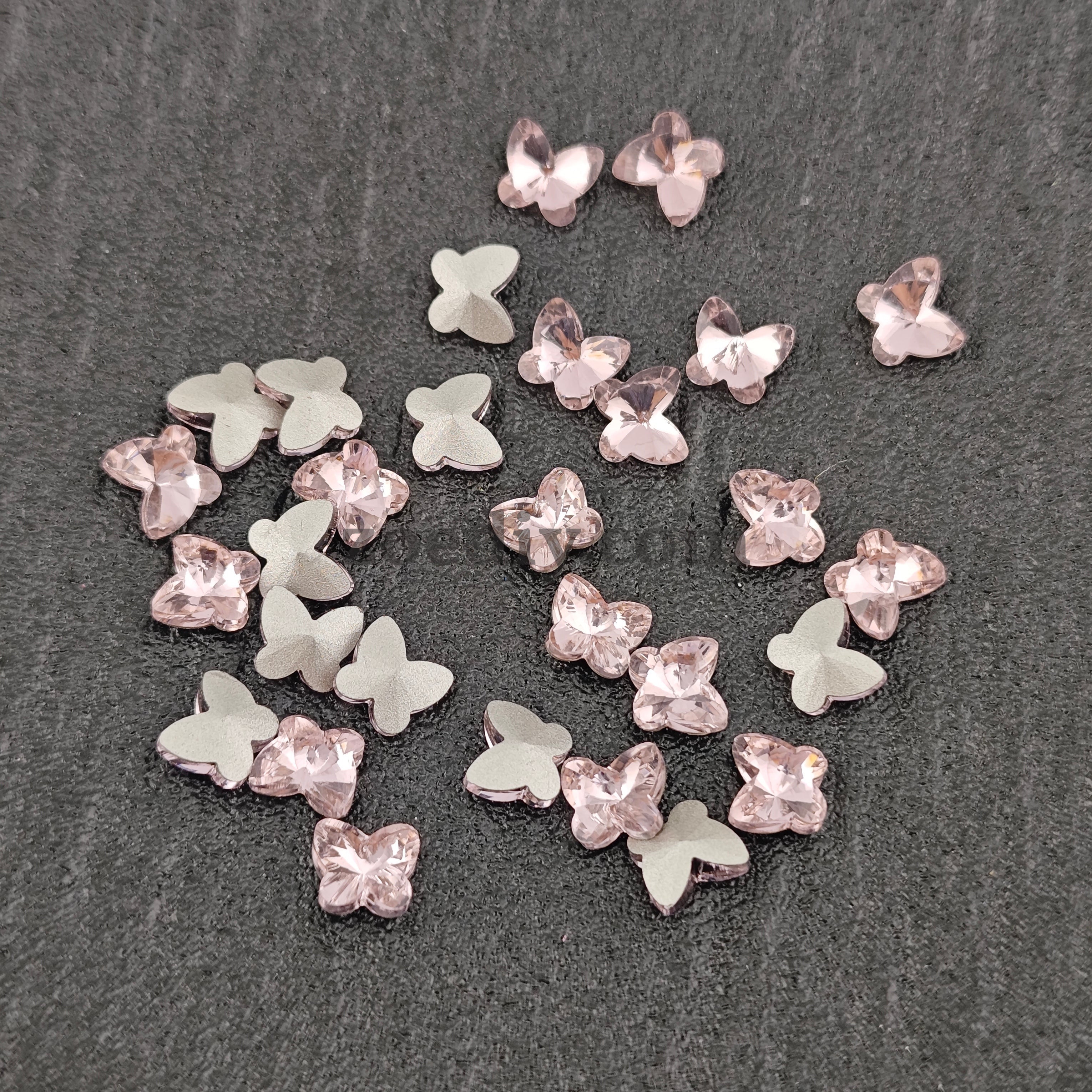 FS1380- 7*8mm Butterfly Pointed Bottom Crystal Diamonds For making fancy beads