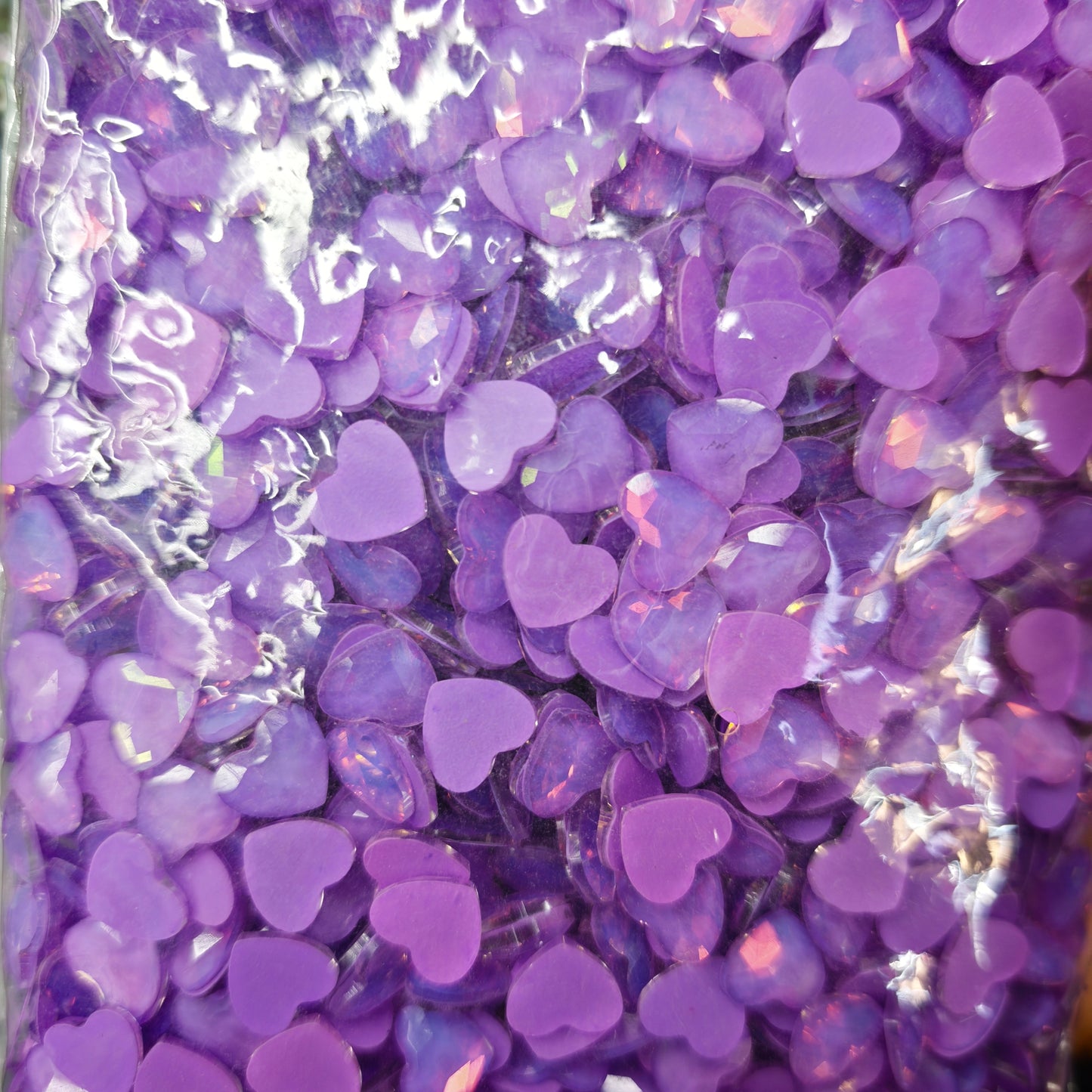 [KM6885]- 8.5mm*10mm Love Heart Crystal Diamonds, Flat Bottom