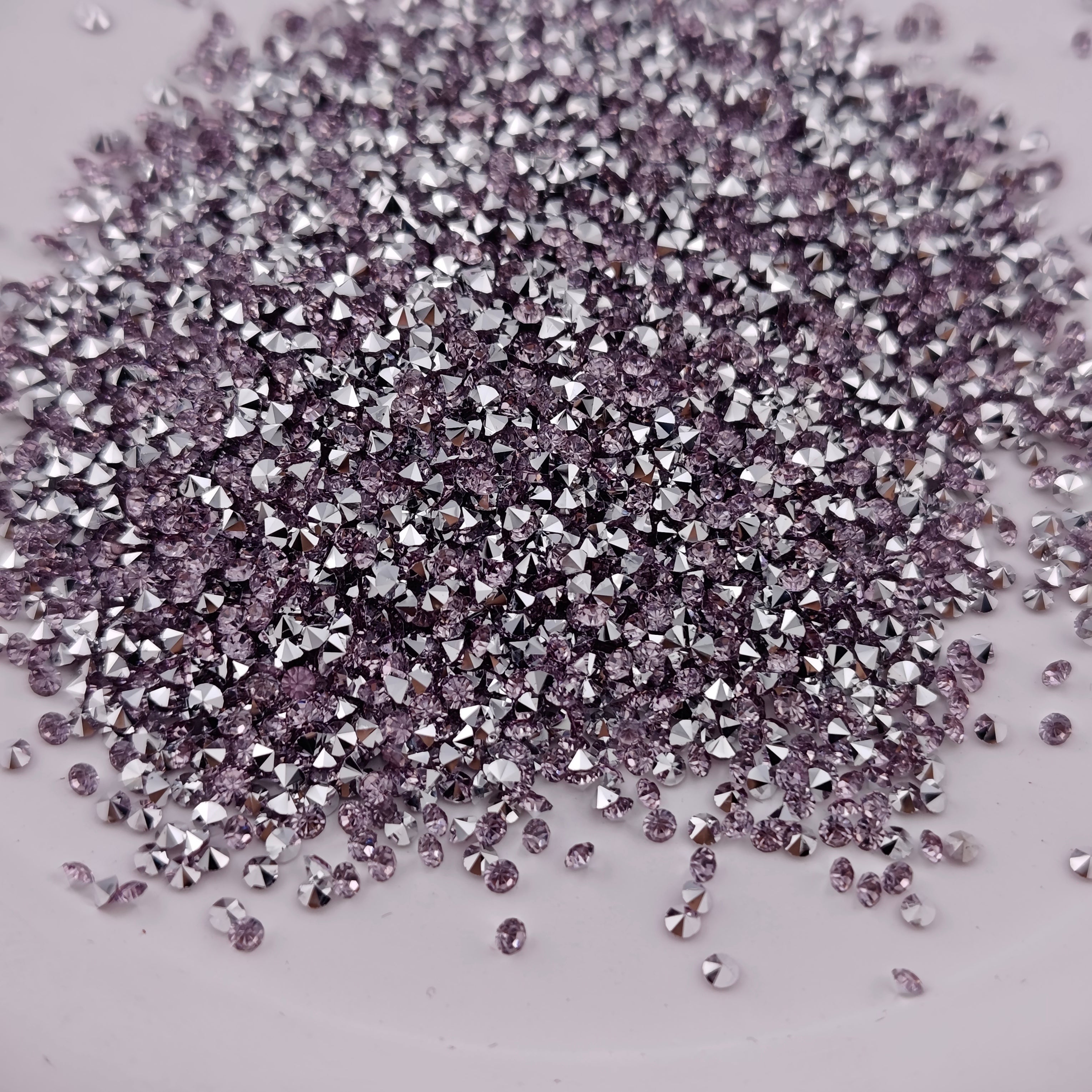 FS2097- 2mm Silver bottom Diamonds Sugar