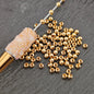 [KM1626]- 4mm Silver or Gold Metal Beads, Fit For Beadable Pens