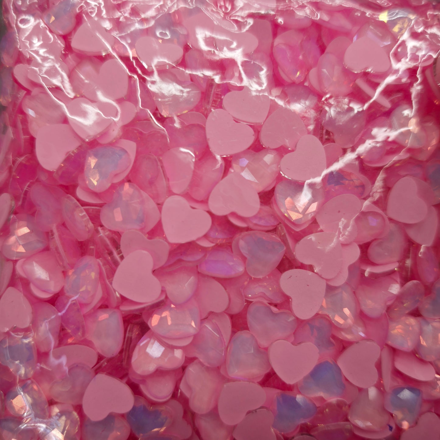 [KM6885]- 8.5mm*10mm Love Heart Crystal Diamonds, Flat Bottom