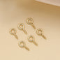 [KM3749]- 5mm*10mm Silver and Gold, Goat Horn Pin, Screw Eyes